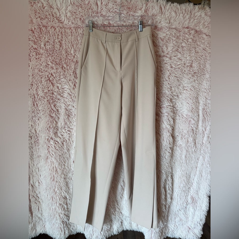 Parker Wide Leg Pants in Light Beige